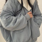 Reversible Oversize Fleece Hooded Jacket