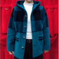 Women's Thick Knitted Hooded Jacket with Relaxed Fit