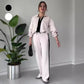 Women’s Zipper Lapel Tops ＆ Pants 2-Piece Set