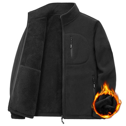 Windproof Warm Men's Jackets with Zippered Pockets