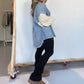 Women’s Vintage Denim and Knit Contrast Jacket