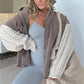 Women’s Vintage Denim and Knit Contrast Jacket