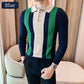Men’s Lapel Button Front Contrast Color Tops