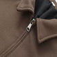 Women's Solid Color Zippered Lapel Short Jacket