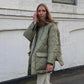 Thick Diamond Pattern Curved Hem Jacket