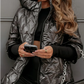 Women's Hooded Patchwork Cotton Jacket for Autumn & Winter