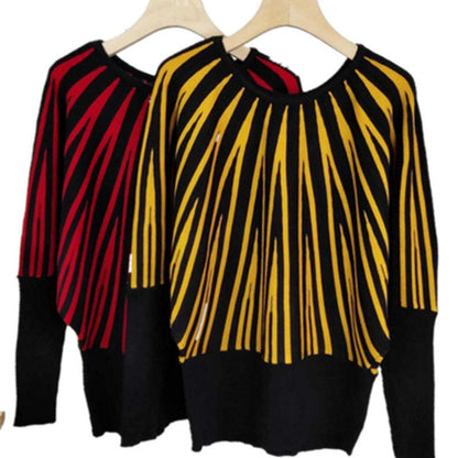 Women's Trendy Loose Fit Batwing Sleeve Pullover