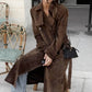 Women's Warm and Comfortable Waist-Tied Long Coat