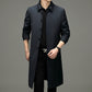 Men's Long Button-Down Lapel Jacket
