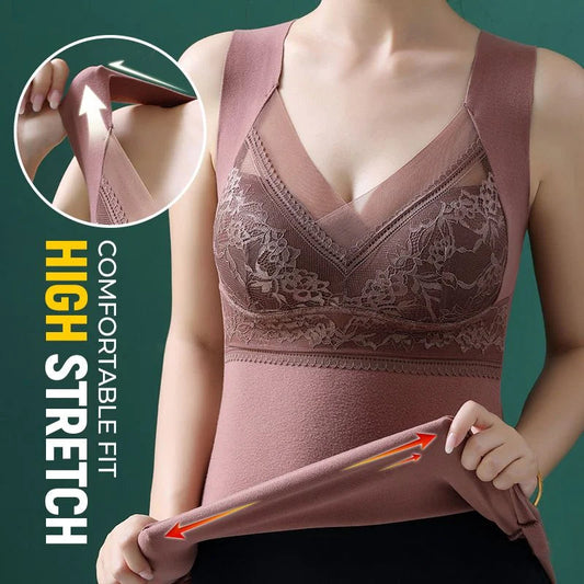 🎉Seasonal promotion ⚡Two-in-one built-in bra thermal underwear