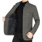 Men's Button Down Band Collar Coats with Pockets