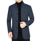 Men's Button Down Band Collar Coats with Pockets