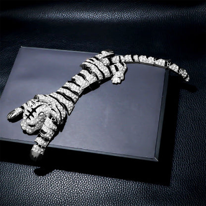 Luxurious Sparkling Tiger Brooch