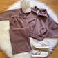 Sleek Full-Zip Jacket & High-Rise Wide-Leg Sweatpants Set