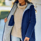 Solid Color Hooded Slim Fit Jacket