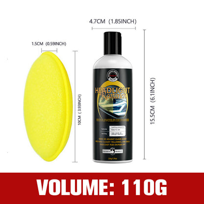 Car Headlight Repair Polish Fluid with Sponge