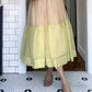 Women's Elastic High Waist Tiered Maxi Skirt