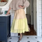 Women's Elastic High Waist Tiered Maxi Skirt