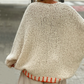 Women's Star Print V-Neck Pullover Sweater
