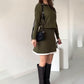 Women's Knitted Sweater ＆ Short Skirt 2-Piece Set