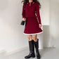 Women's Knitted Sweater ＆ Short Skirt 2-Piece Set