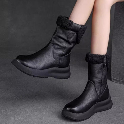 Women's Trendy Zip-up Thick Lined Ankle Boots
