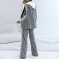 💖Limited Sale 50% OFF💖Women’s Casual Gray Blazer Top & Wide-Leg Pants 2-Piece Set