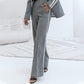 💖Limited Sale 50% OFF💖Women’s Casual Gray Blazer Top & Wide-Leg Pants 2-Piece Set