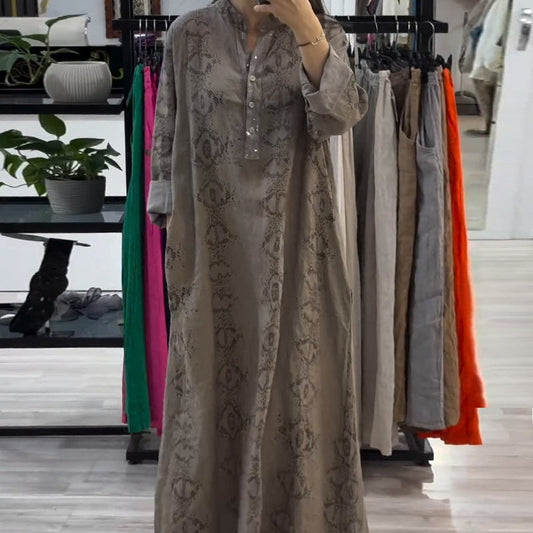 Oversized Maxi Shirt Dress