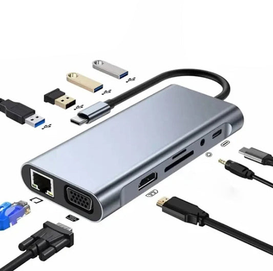 10-in-1 USB-C Hub Adapter with 4K HDMI