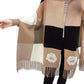 Women's Plaid Knitted Fringe Long Sleeve Shawl