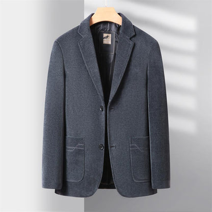 Men’s Stylish Notched Lapel Corduroy Tweed Jacket
