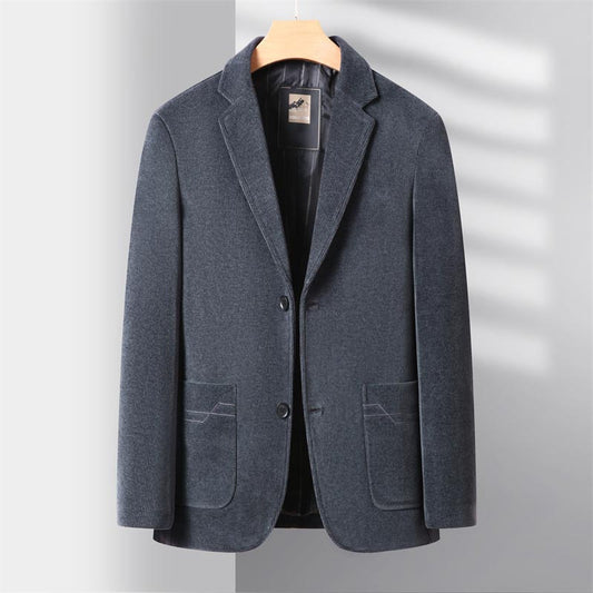 Men’s Stylish Notched Lapel Corduroy Tweed Jacket