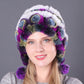 Artificial Fur Warm Hat Set