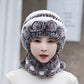 Artificial Fur Warm Hat Set
