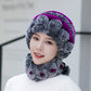 Artificial Fur Warm Hat Set