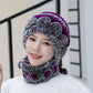 Artificial Fur Warm Hat Set