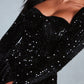 Christmas Black Sequin Dress