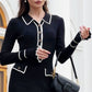 Women’s Bell Sleeve Knit Half-Button Sweater Dress