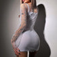 Women's Rhinestone See Through Cover Up Dress
