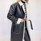 Women's Stylish Lapel Coat with Belt - Warm & Windproof