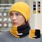 Gorro de invierno con forro cálido y bufanda para el cuello