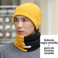 Gorro de invierno con forro cálido y bufanda para el cuello