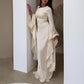 Elegant Flared Long Sleeve Maxi Dress