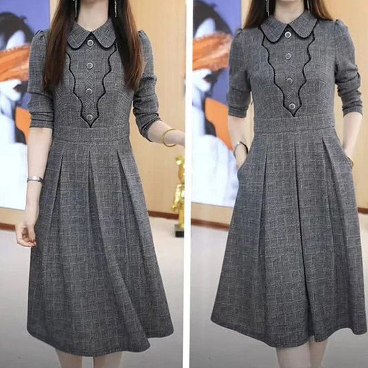 Women's Plaid A-Line Dress