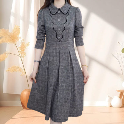 Women's Plaid A-Line Dress