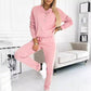 Casual Button-Down Top and Pants Set