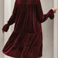 Women’s V-Neck Long Sleeve Smocked Mini Dress