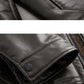 Men's Versatile Padded Lapel PU Leather Jacket