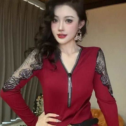 Women's V-Neck Sexy Slim Top